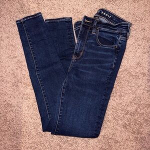 American Eagle Dark Wash High-Rise Jeggings